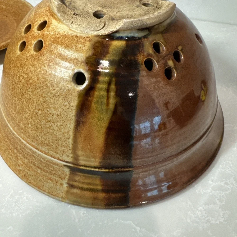 Sunset Canyon Pottery Berry Bowl Colander • Handmade Ceramic